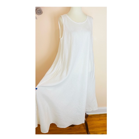 New! BOSS Hugo Boss C Dras Sleeveless Relaxed Fit Linen Maxi Dress - Picture 5 of 9